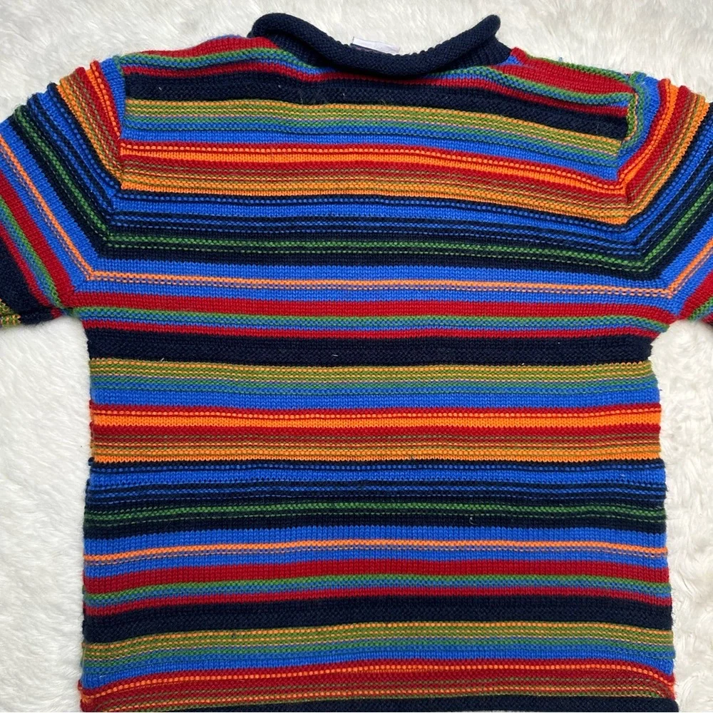 Rugged Bear Vintage Sweater Colourful Stripes Size 4 - Picture 12 of 16